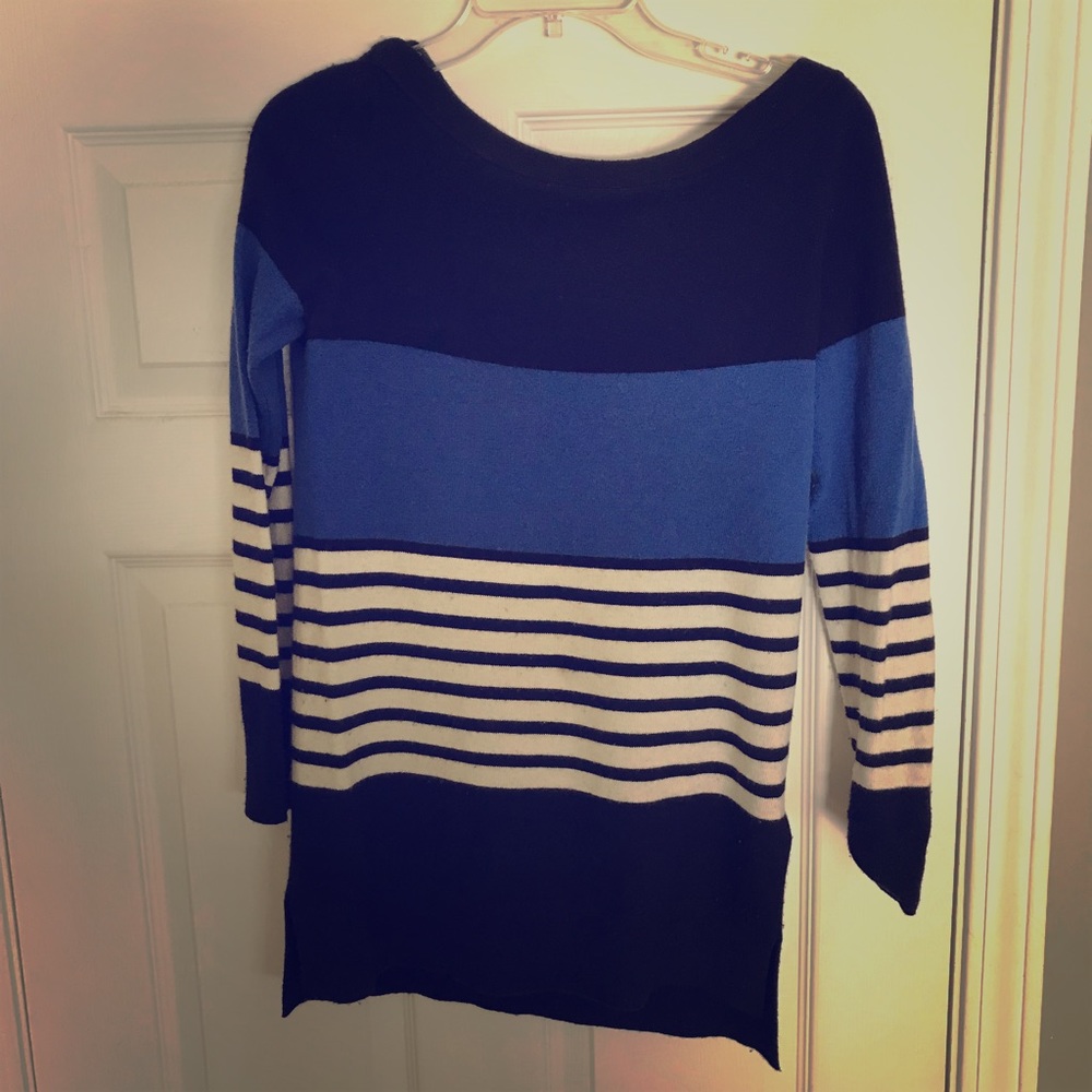 Kate Spade blue striped sweater size XS
